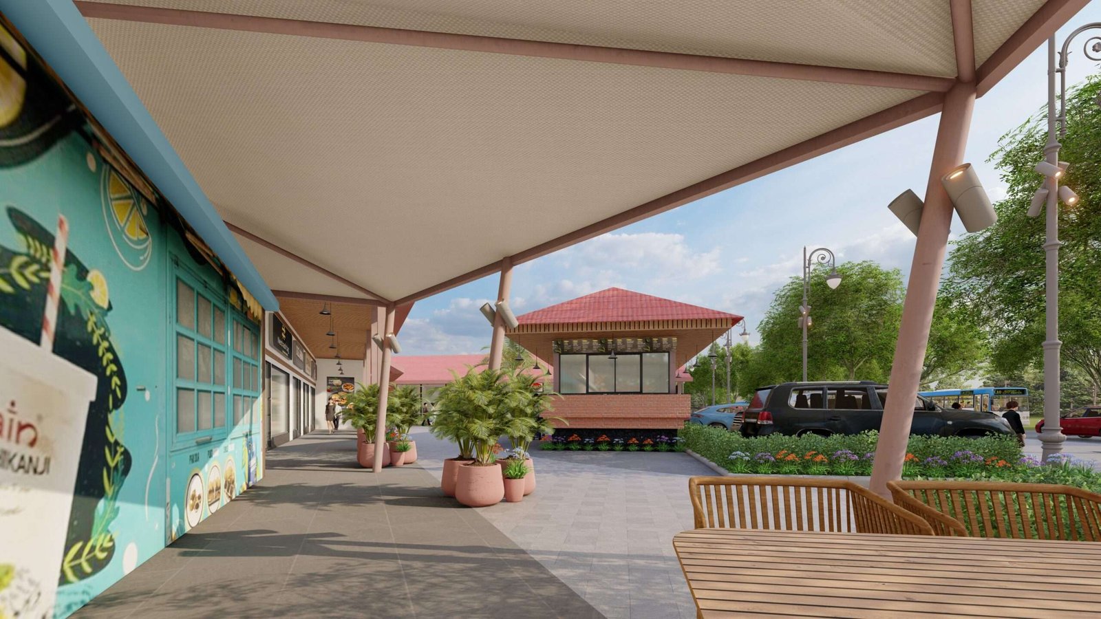 Anchor store frontage