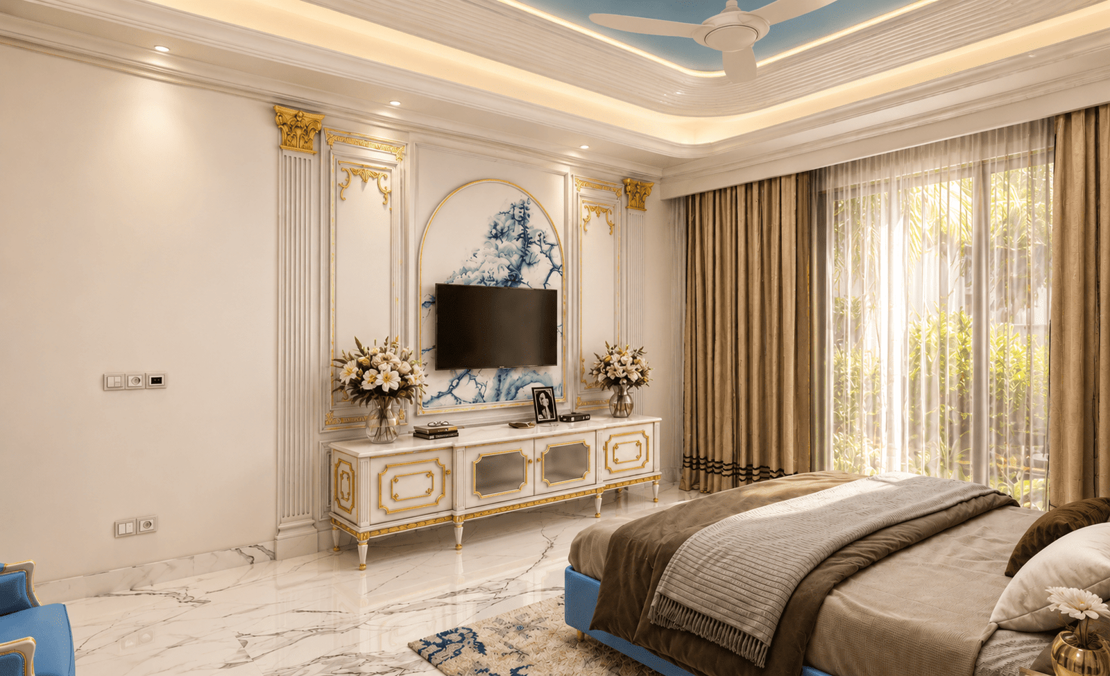 Deluxe Room Interior View 2 at Shanti Palace.