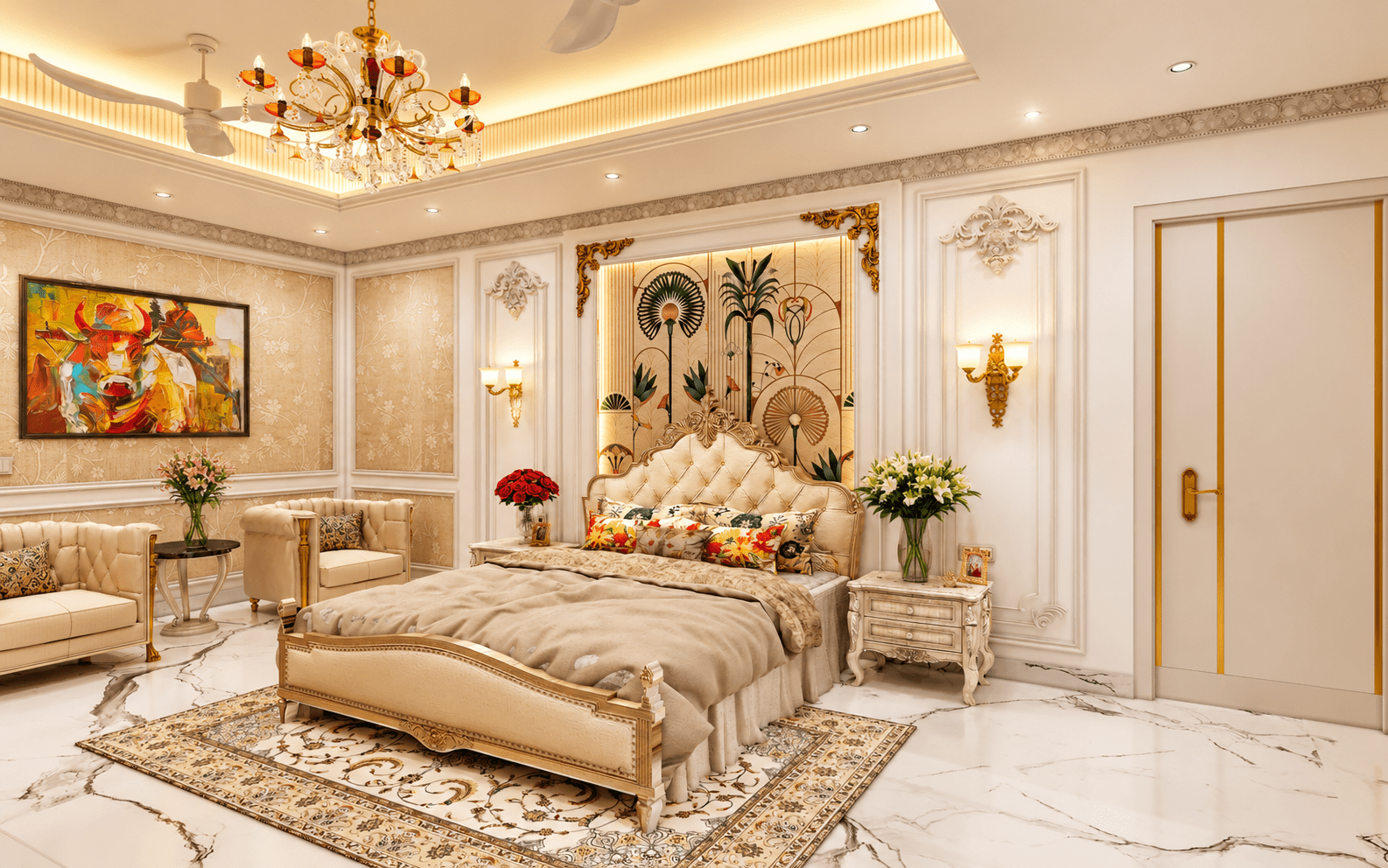 Premium Room Interior View 1 at Shanti Palace.