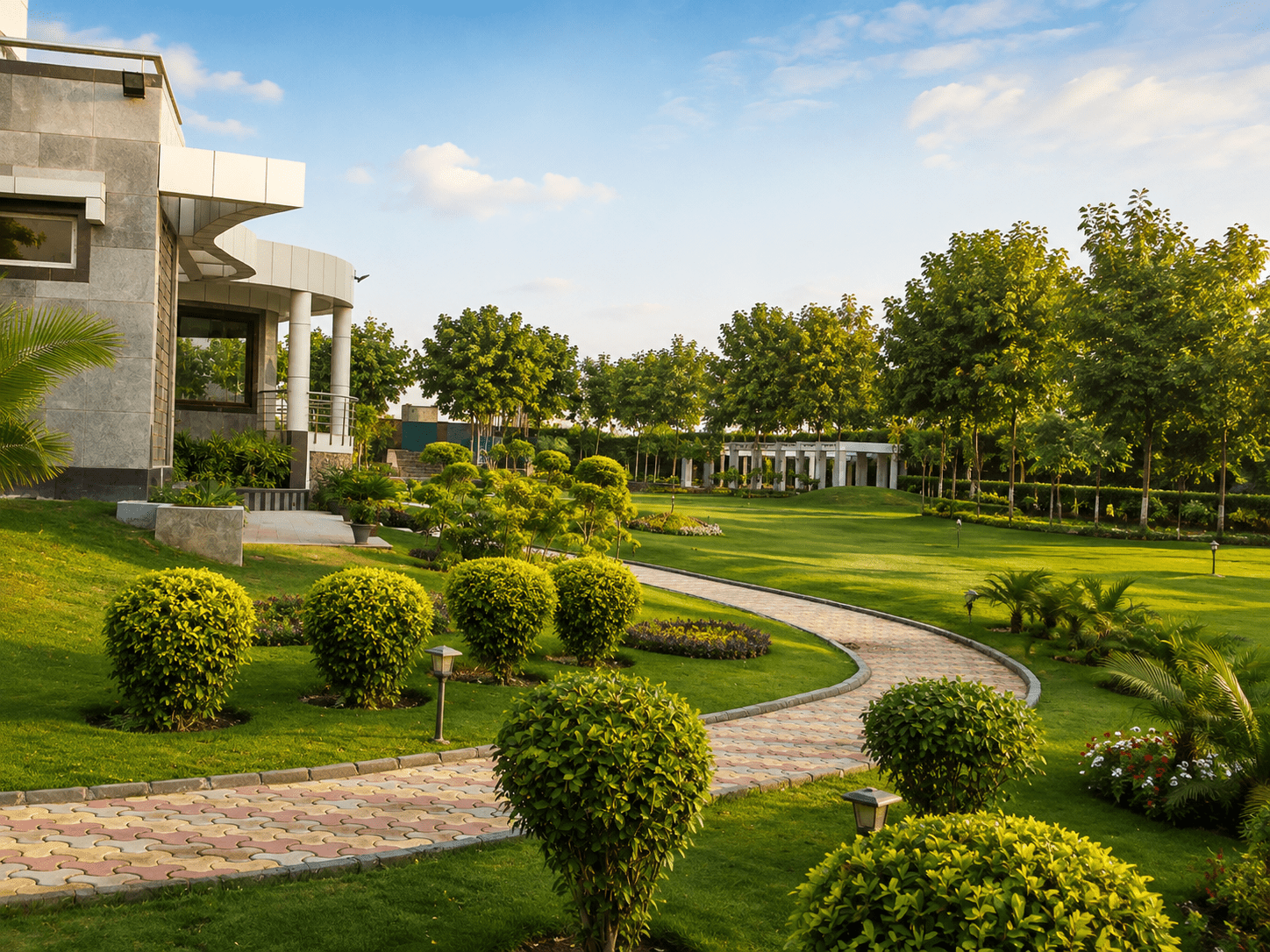 Garden seating and outdoor retreat areas.