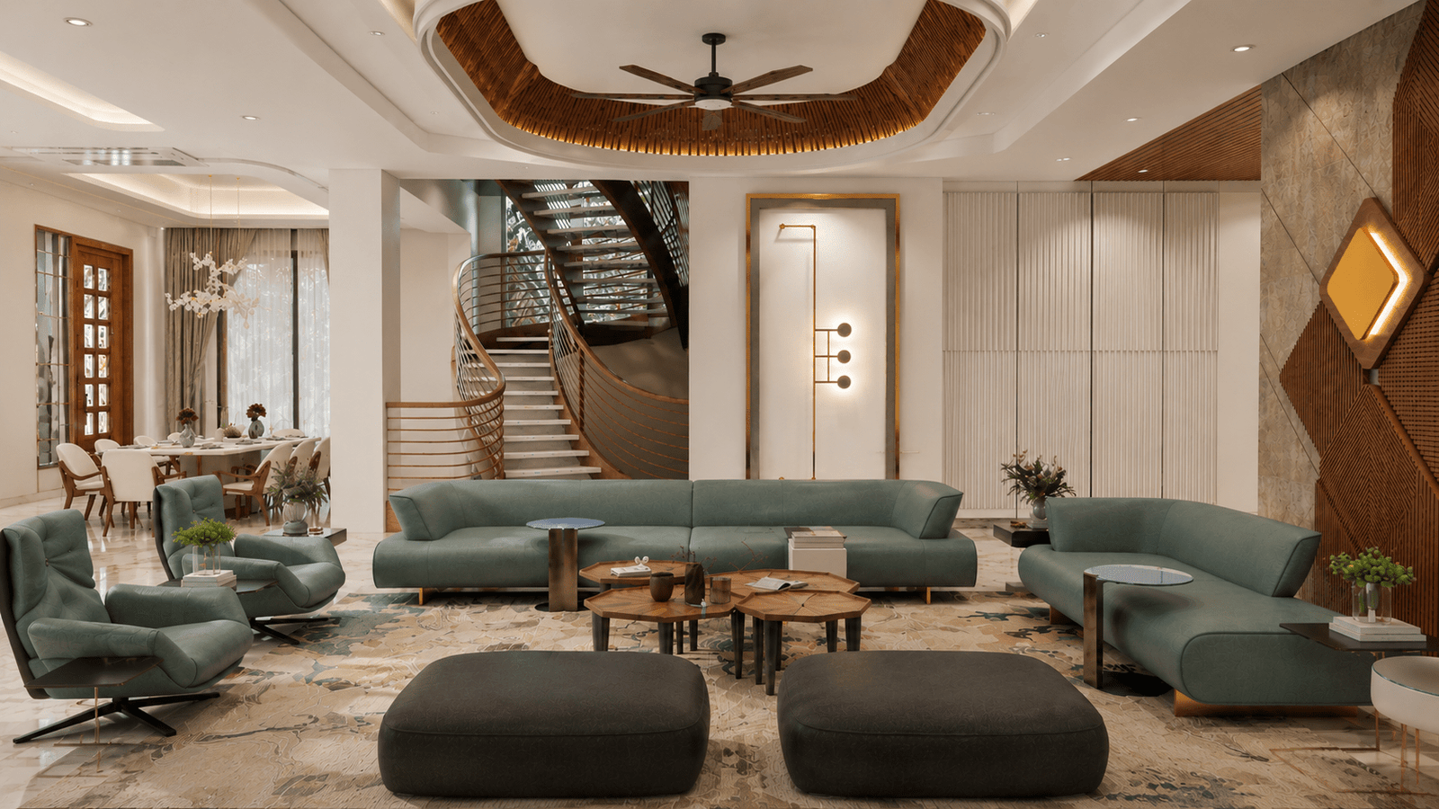 Grand Ground Floor Lobby at Goel Niwas.