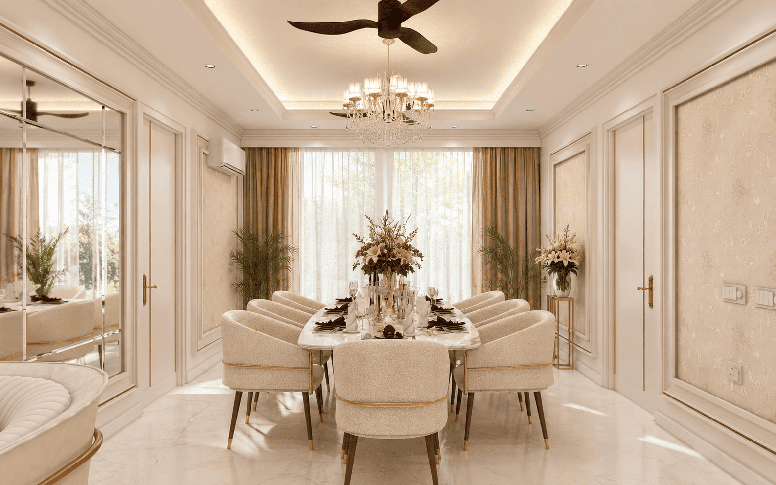 The Formal Dining Area at Sawney Residence.
