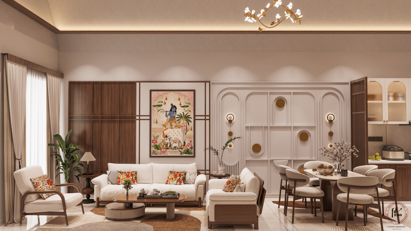 Luxurious seating and refined textures in the main hall.