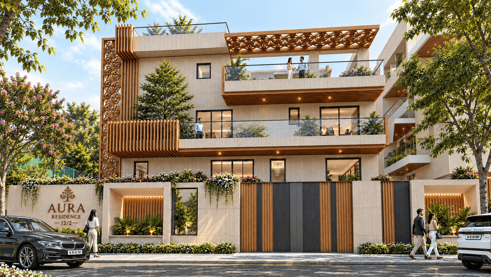 The structural narrative and form of the Aura Residence.