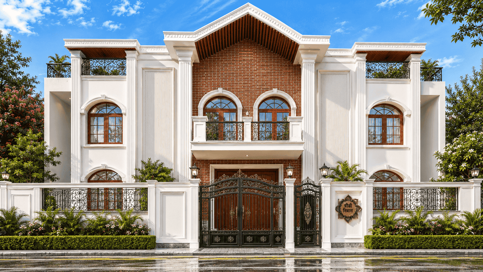 The elegantly crafted living and communal spaces of the Beriwal Residence.